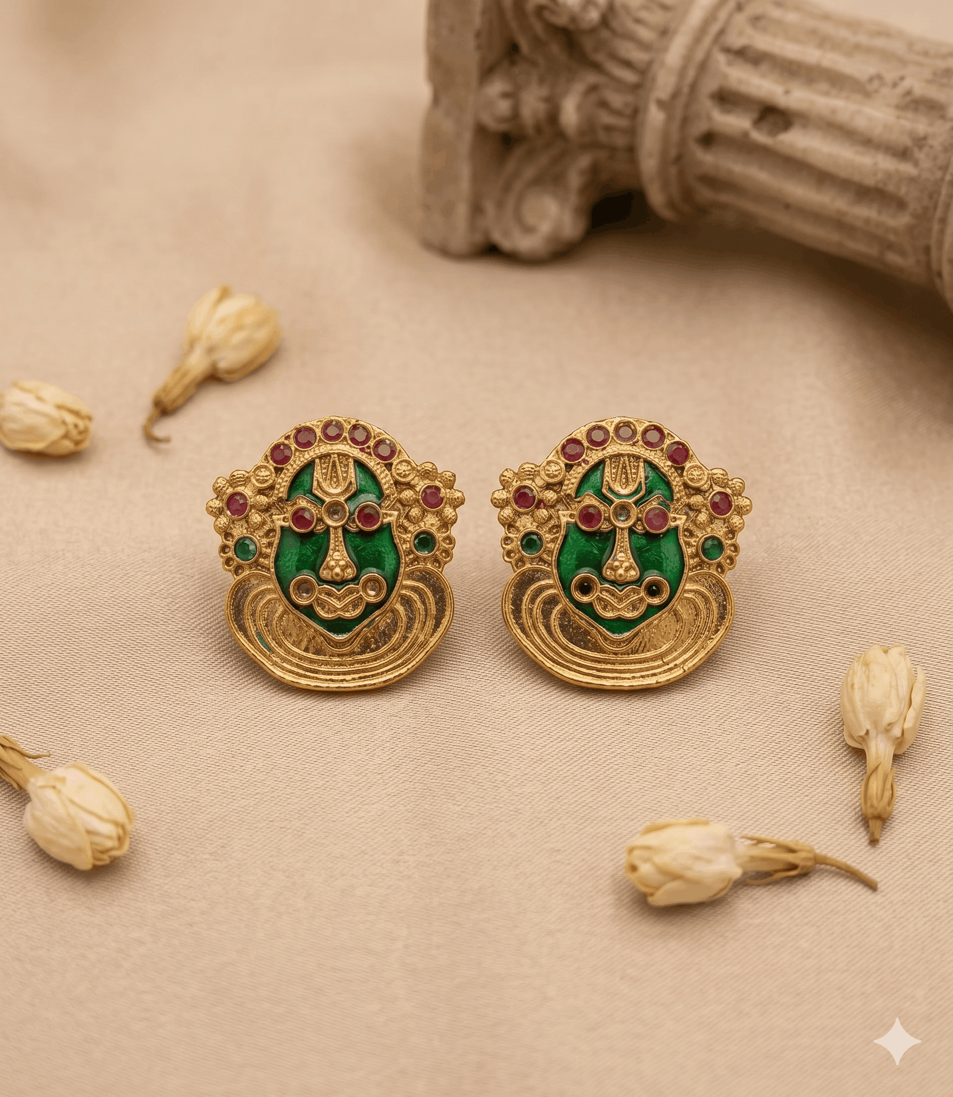 5605 Kerala Traditional Kadhakali Face Long Necklace