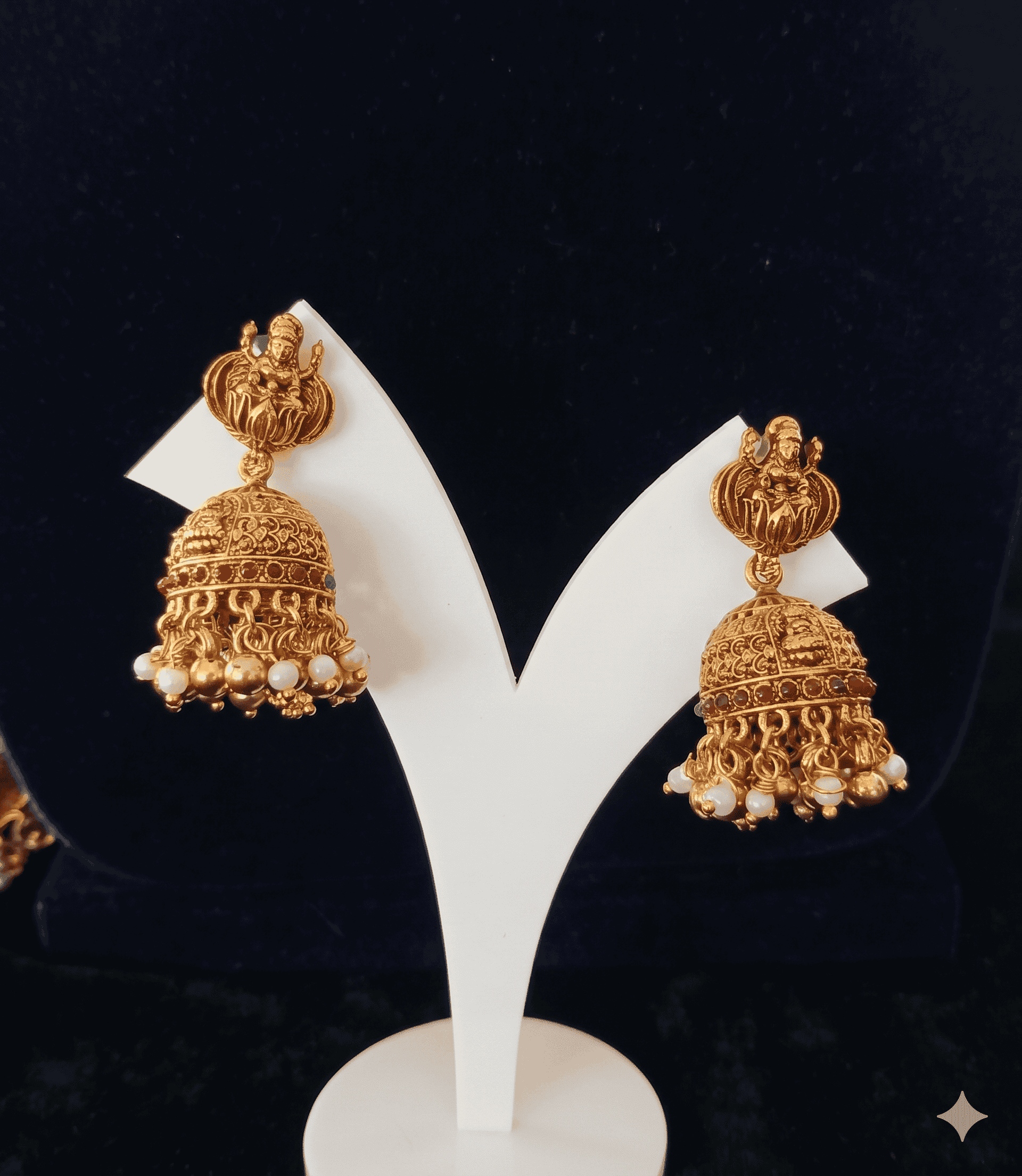 5603-traditional-short-haram-devi-with-jhumka-antique-fininsh