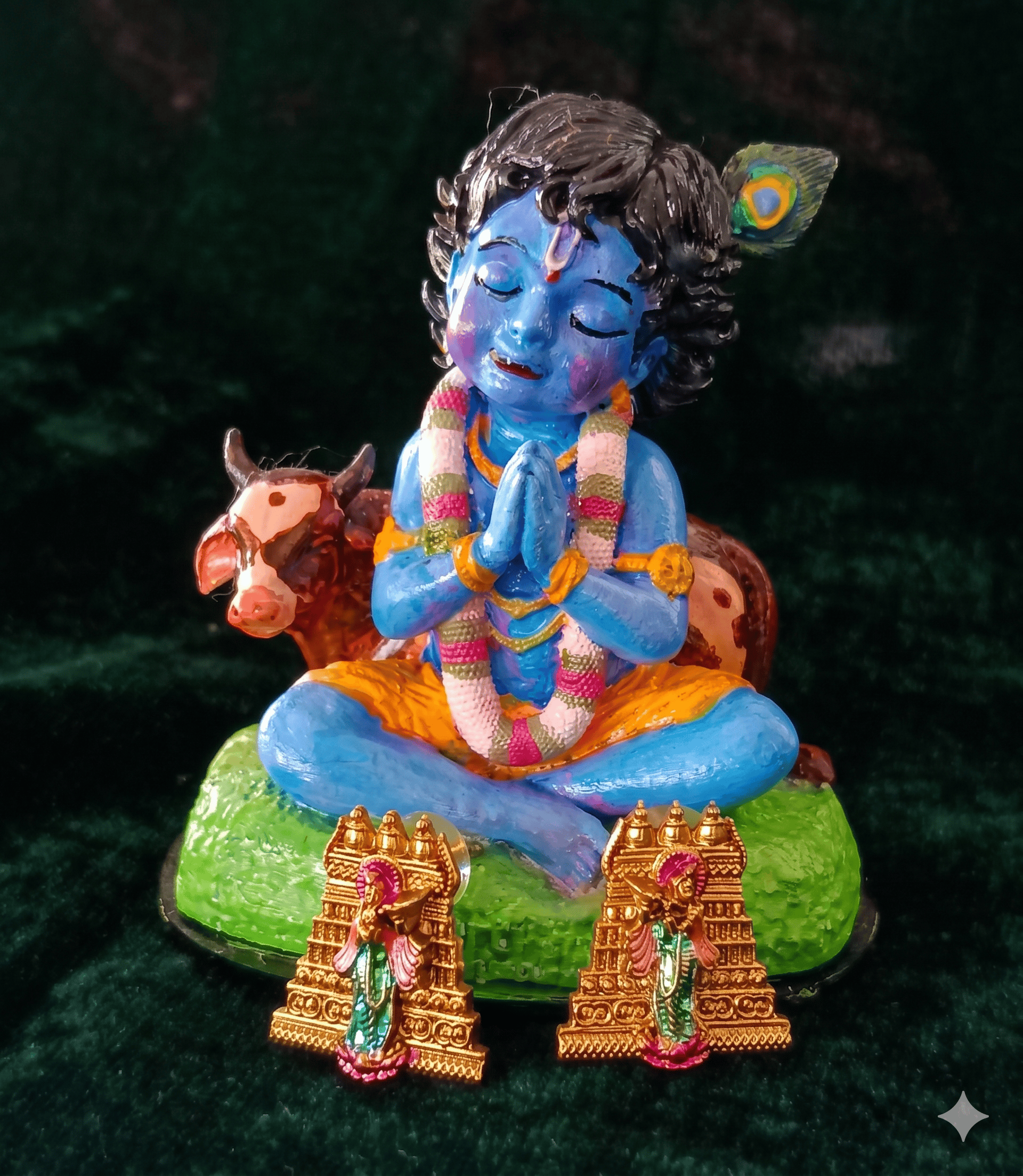 5601-krishna-temple-pendant-with-gold-beads-chain