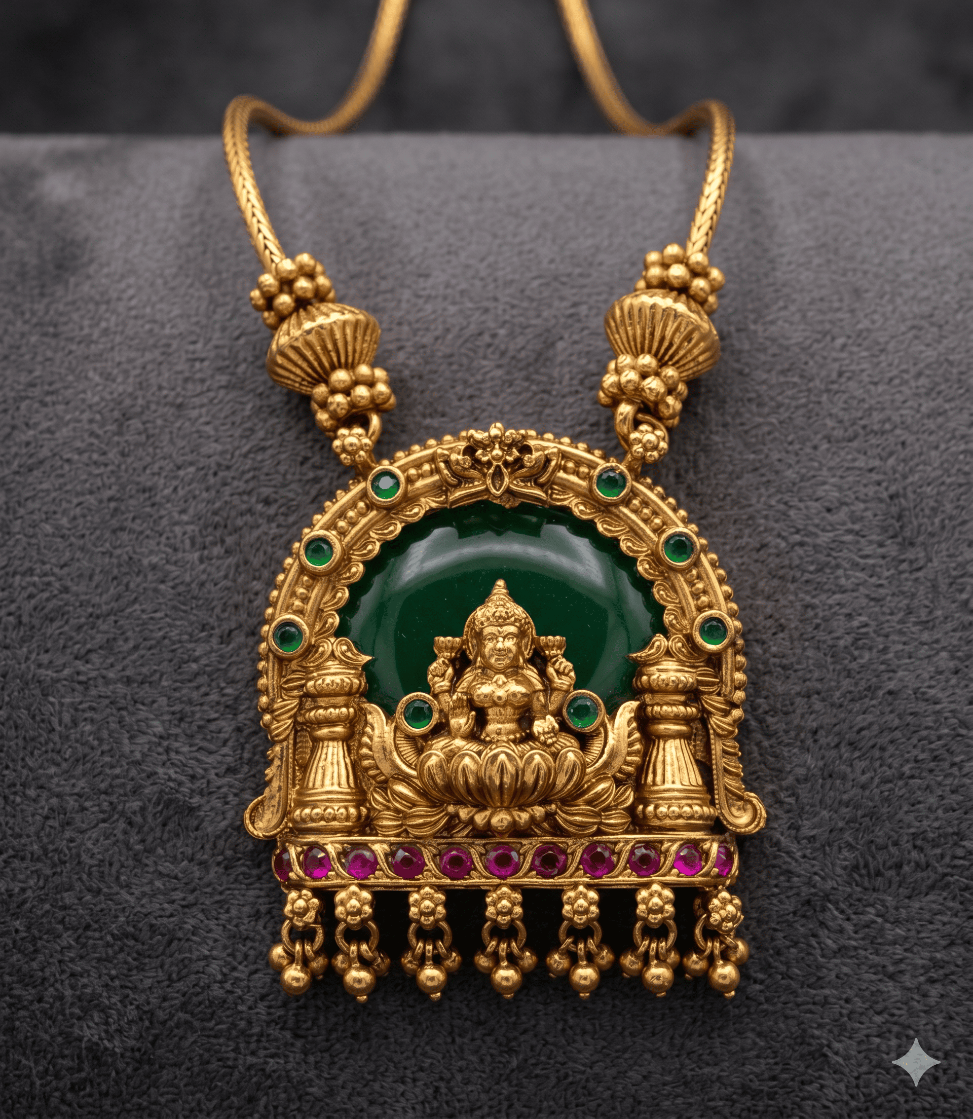 5606-kerala-style-gold-plated-palakka-lakshmi-necklace