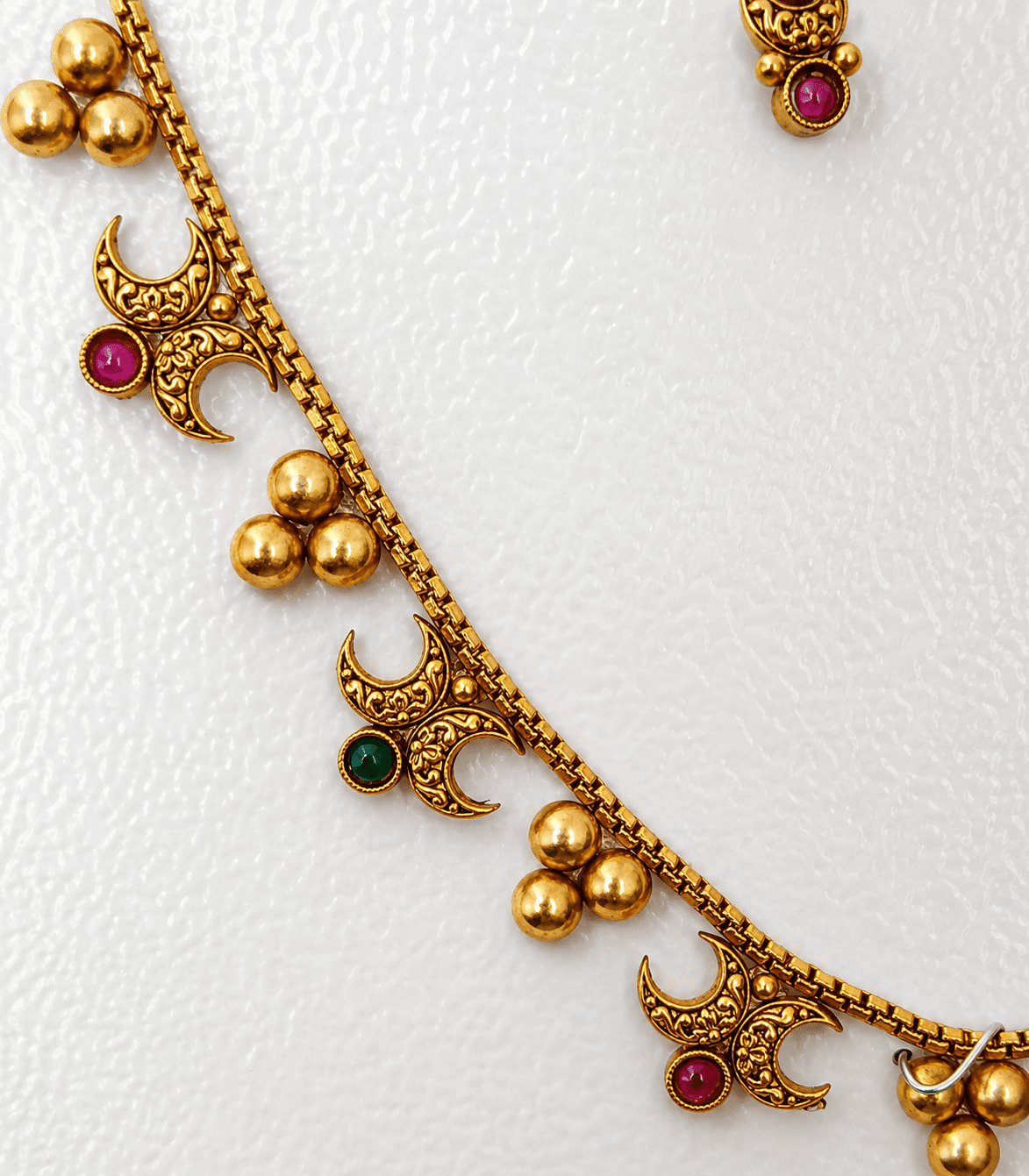 6613 - Traditional Crescent Moon Temple Jewelry Set