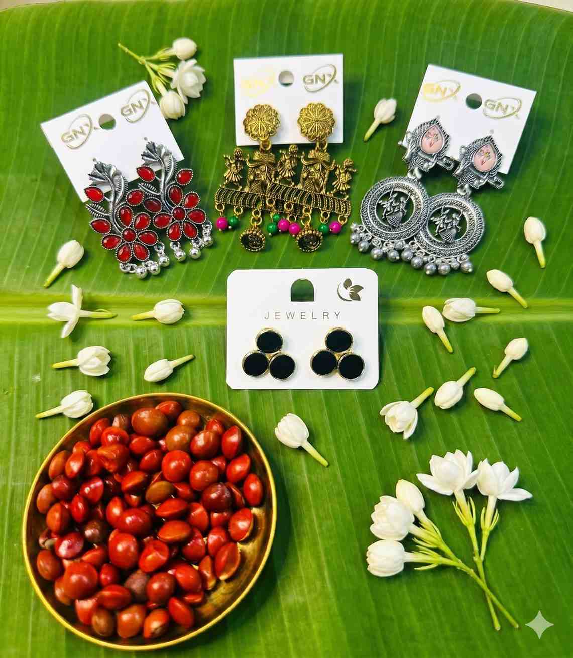 7004 - 4 Pair Stylish Earrings Combo Set