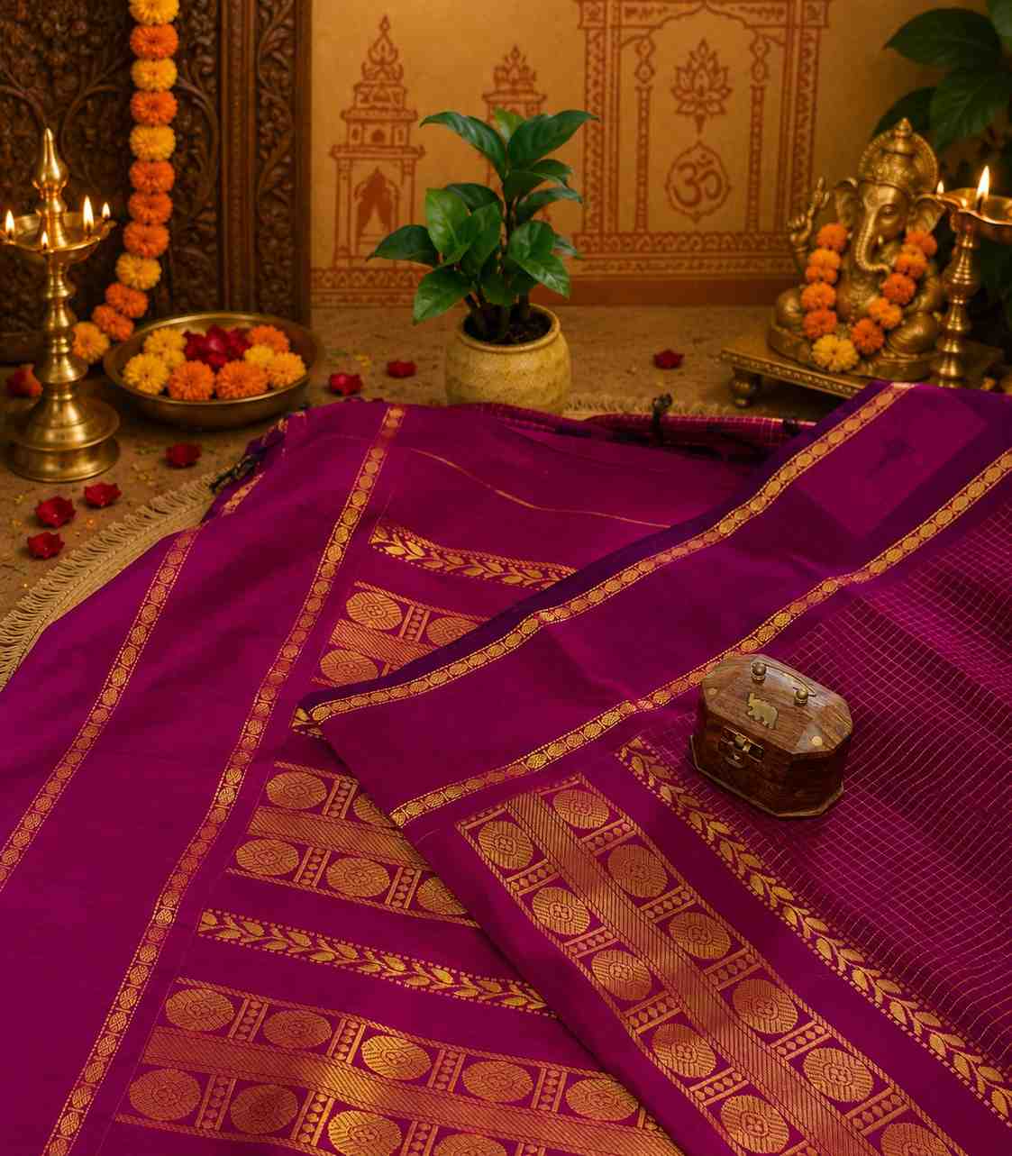 2202-Arani-checks-sarees-purple