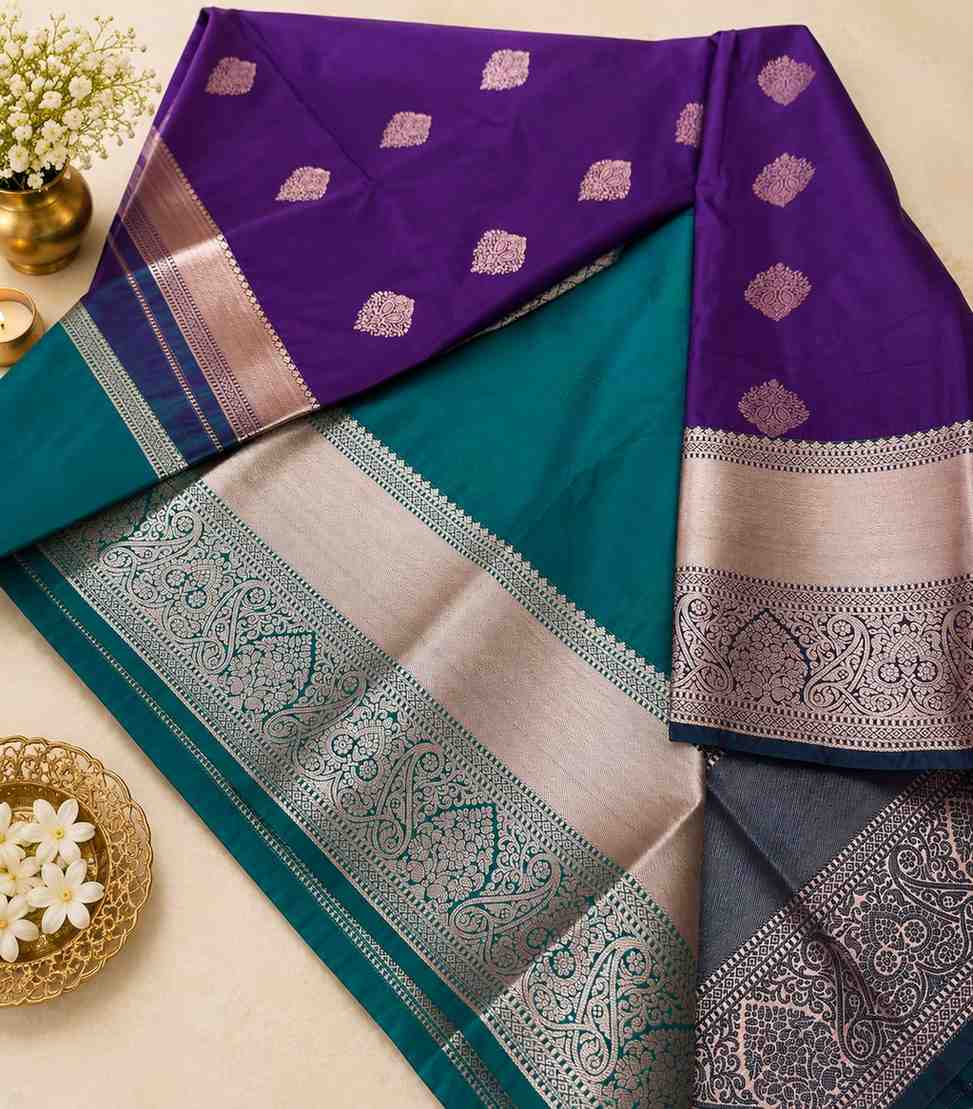 2208-regal-purple-semi-kanjivaram-silk-saree-with-rose-gold-zari-border-and-butta-work