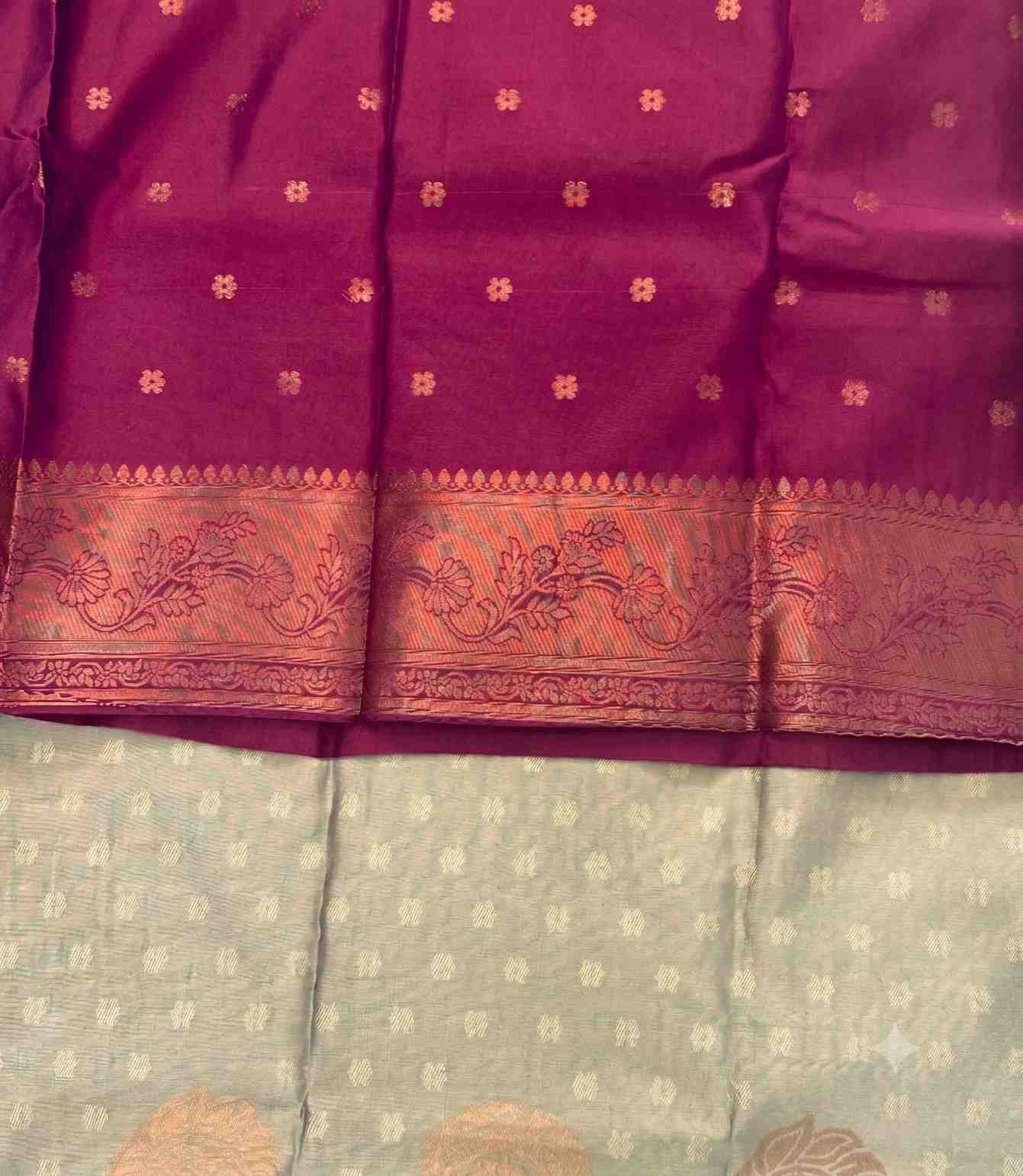 2247-metallic-champagne-gold-and-wine-magenta-tissue-semi-silk-saree