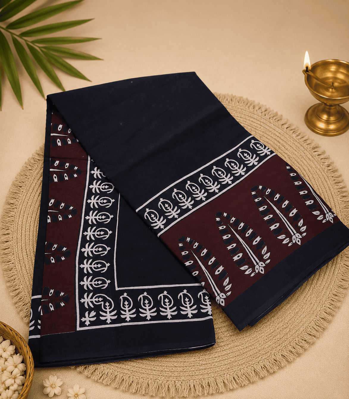 2275-black-maroon-hand-block-printed-daily-wear-mul-cotton-saree