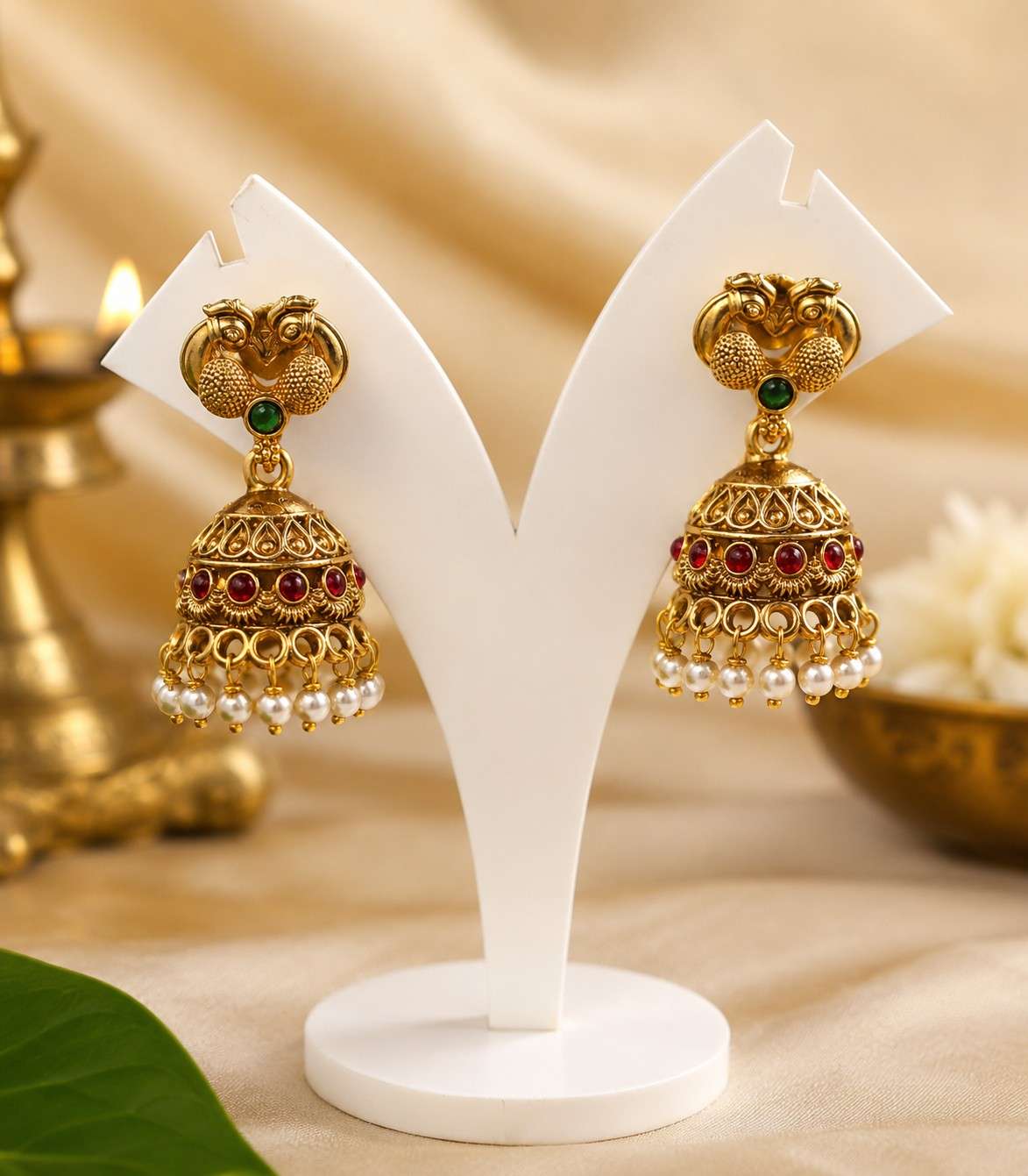 6628-traditional-antique-gold-temple-jewellery-set-with-long-haram-necklace-jhumka-earrings-ruby-emerald-stones-and-pearl-drops-copy