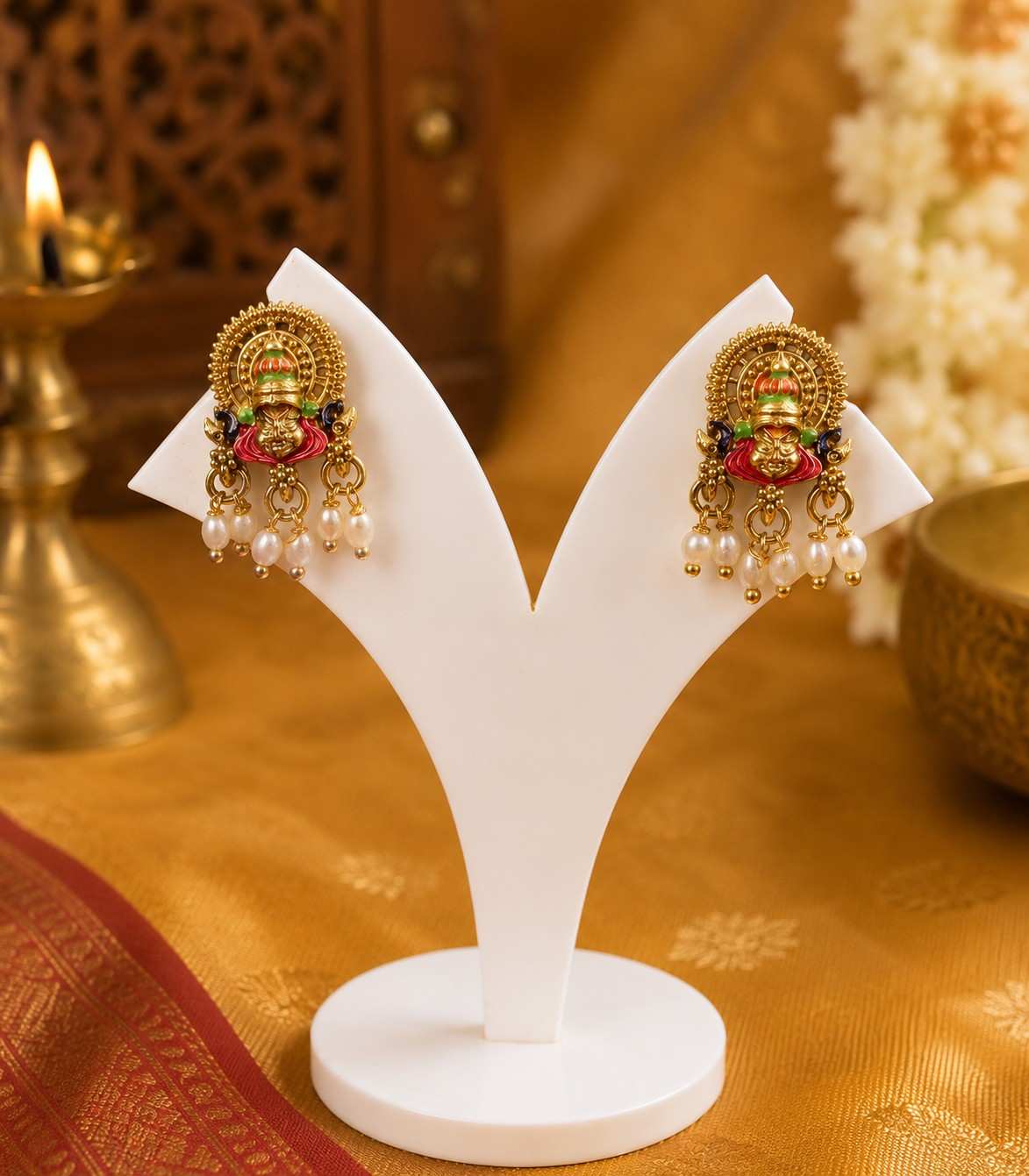 5633-traditional-kerala-kathakali-face-design-temple-necklace-set-with-earrings
