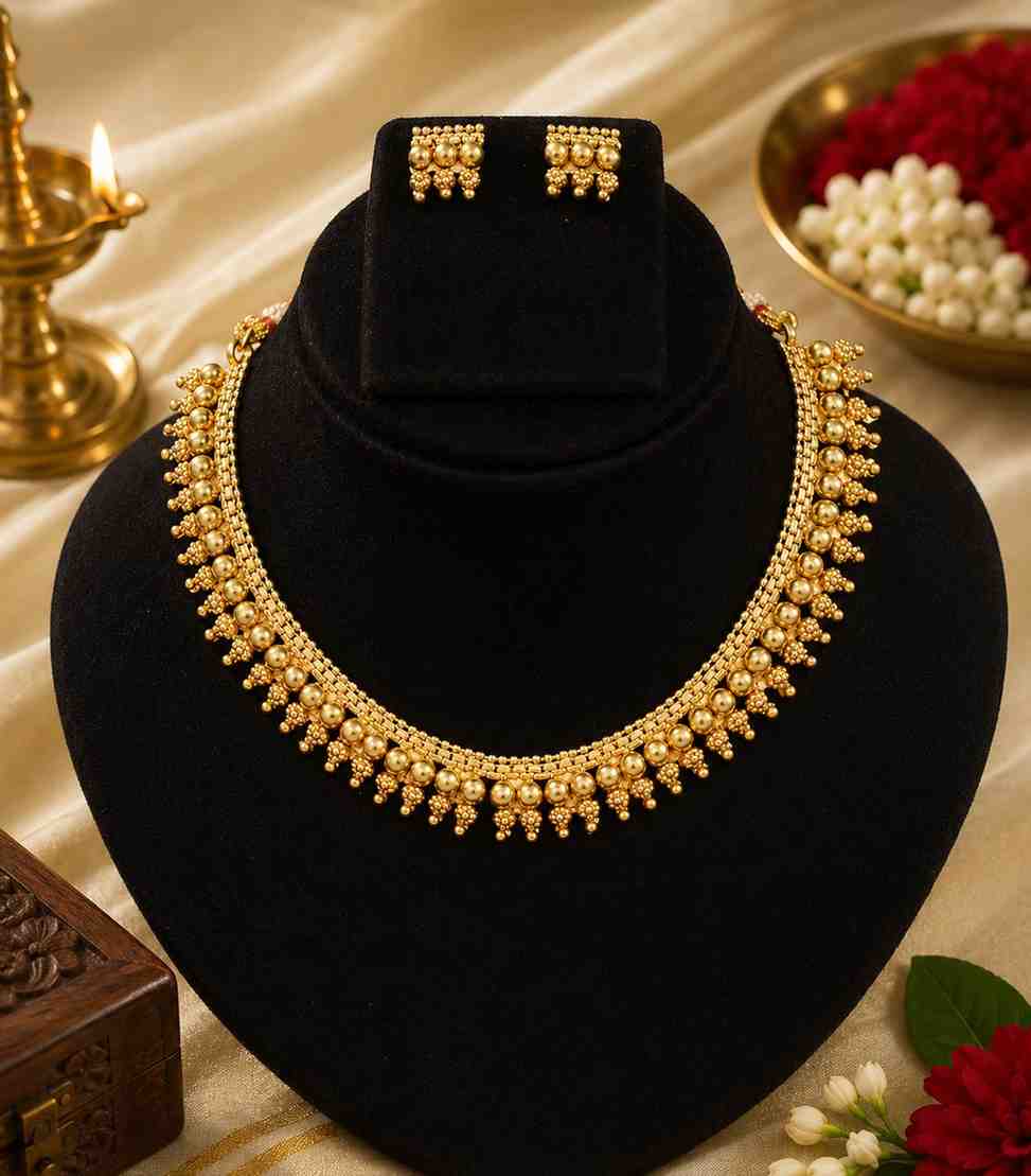 5641 Traditional Ball Design Necklace Set