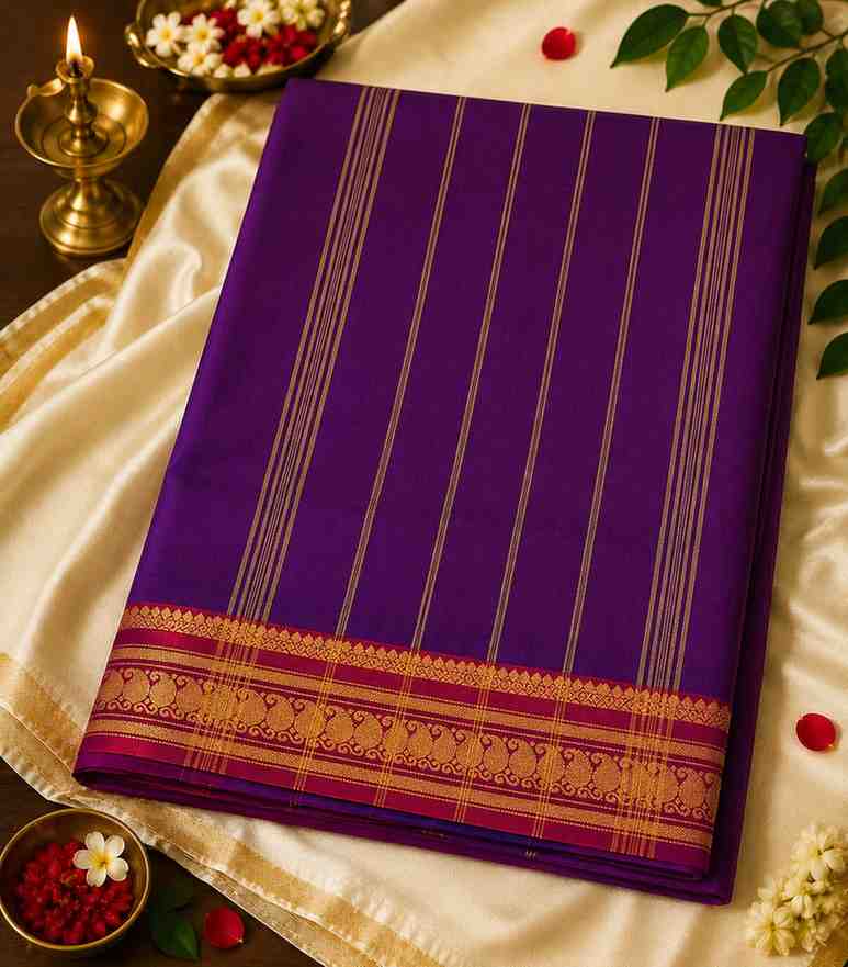 2318-deep-royal-purple-kanchi-cotton-saree-with-magenta-zari-border