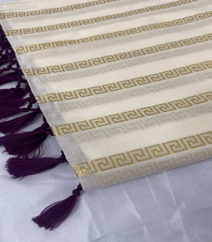 2333-premium-kasavu-saree-with-gold-zari-stripes-purple-tassels