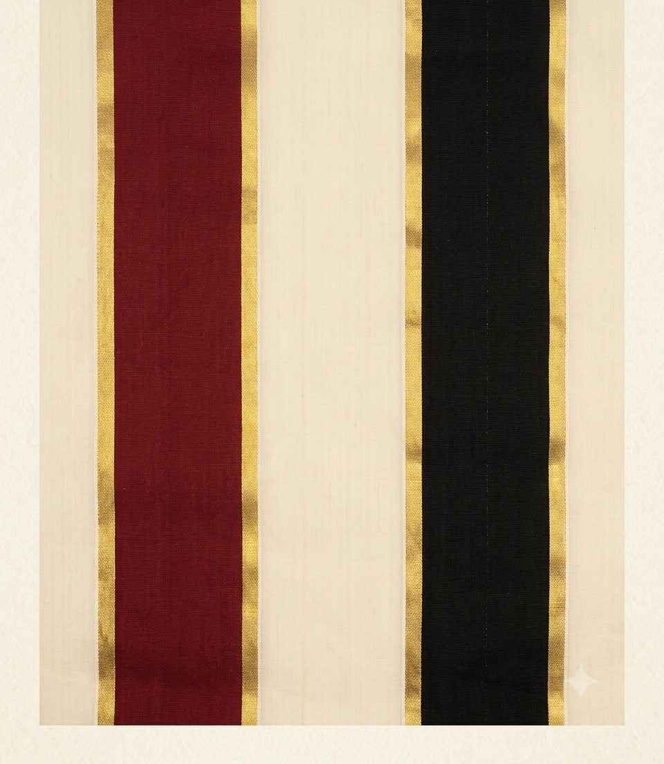 2331-premium-kerala-kasavu-tissue-saree-elegant-black-maroon-dual-stripes-on-body-and-kasavu-border-with-tassels